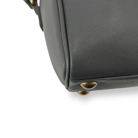 Saint Laurent Dark Gray Leather Satchel - Picture 9 of 10